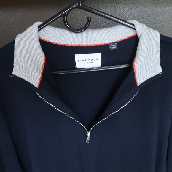 Navy Five Four Half Zip Jacket - Picture 2 of 5